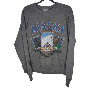 Vintage 90s Alaska Fieldmaster Bears Graphic Crewneck Sweatshirt Size Large